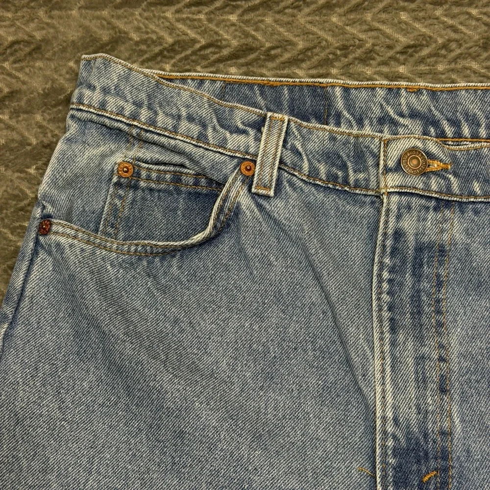 Vtg 90s Levis 505 Jeans Mens Size 32x28 Straight Leg Denim Orange Tab USA Made